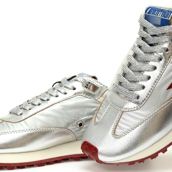Golden Goose X Sunmi Silver Marathon Paneled Athletic Shoes - Picture 3 of 8